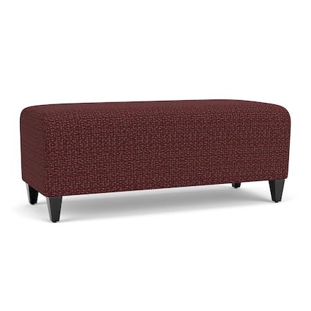 Lesro Siena Lounge Reception Loveseat Bench, Black, RF Nebbiolo Upholstery SN6001
